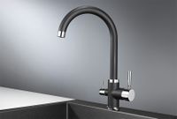 Granula-, СМЕСИТЕЛЬ КУХОННЫЙ арт-2168, ЧЁРНЫЙ — фото 1, Смесители для кухни