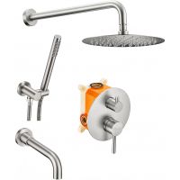 Душевая система Milacio Ultra Нержавеющая сталь арт-MCU.150.SS — фото 1, Встраиваемые душевые комплекты