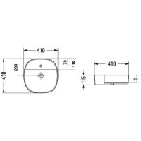 Товар: Раковина Bond 41 Белая глянцевая арт-S01-410 - фото 4 Раковина Bond 41 Белая глянцевая арт-S01-410 — фото 4, Раковины накладные
