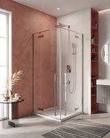 Душевой уголок Cezares арт-LINER-A-2-100-C-Cr — фото 1, Квадратные душевые уголки