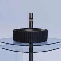 Раковина-чаша Ceramicanova Element 36 Черная матовая арт-CN6057MB — фото 8, Раковины накладные