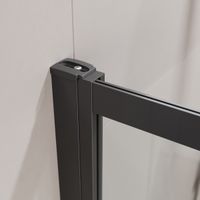 Душевая шторка на ванну с фиксированным креплением одной створки CEZARES SLIDER-FIX-VF-11-90/150-C-N арт-SLIDER-FIX-VF-11-90/150-C-NERO — фото 4, Шторки для ванной раздвижные