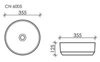 Раковина-чаша Ceramicanova Element 35 Белая арт-CN6005 — фото 15, Раковины накладные