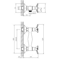 Смеситель для душа Rossinka Хром арт-Q02-41 — фото 2, Смеситель для душа