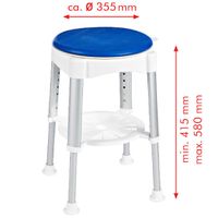 Табурет в ванную Ridder Assistent Хром Белый Синий арт-А0050401 — фото 2, Сиденья