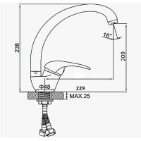 Смеситель для кухни D-Lin Белый матовый арт-D150409-C — фото 2, Смесители для кухни