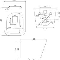 Комплект унитаза с инсталляцией Iddis Basic с сиденьем Микролифт и клавишей смыва Хром арт-BASBI01i73 — фото 4, Комплекты унитаз + инсталляция