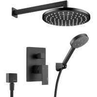 Душевая система Swedbe Platta Черная матовая арт-5554B — фото 1, Встраиваемые душевые комплекты