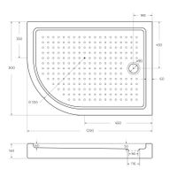 Акриловый поддон CEZARES арт-TRAY-A-RH-120/90-550-15-W-R — фото 3, Акриловые душевые поддоны