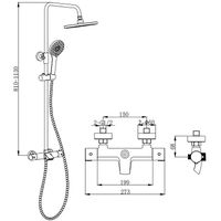Товар: Душевая система Boch Mann Oglio TS с термостатом Хром арт-BM9648 - фото 3 Душевая система Boch Mann Oglio TS с термостатом Хром арт-BM9648 — фото 3, Душевые стойки