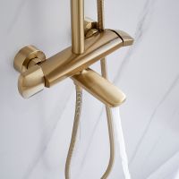 Товар: Душевая система Rose R39G Золото матовое арт-R3936G - фото 11 Душевая система Rose R39G Золото матовое арт-R3936G — фото 11, Душевые стойки