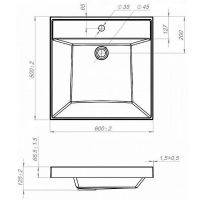 Раковина Maretti Sofia 60 на стиральную машину Белая арт-SF13SM07-844 — фото 3, Раковины на стиральную машину
