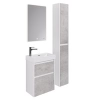 Товар: Тумба SLIM, 65 см, подвесная/напольная, 2 ящика, белый глянец / бетон арт-99.0503 - фото 12 Тумба SLIM, 65 см, подвесная/напольная, 2 ящика, белый глянец / бетон арт-99.0503 — фото 12, Тумбы под раковину