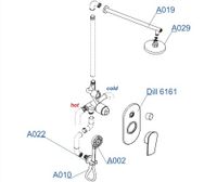 Товар: Встраиваемый комплект для душа с верхней душевой насадкой и лейкой арт-A16629 - фото 4 Встраиваемый комплект для душа с верхней душевой насадкой и лейкой арт-A16629 — фото 4, Встраиваемые душевые комплекты