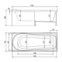 Акриловая ванна Alex Baitler Saima 170х70 без гидромассажа арт-SAIMA 170*70 — фото 3, Акриловые ванны