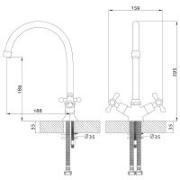 Смеситель для кухни Rossinka Хром арт-G02-72 — фото 2, Смесители для кухни