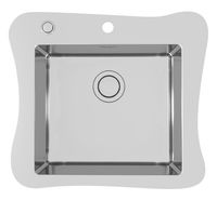 Мойка для кухни JUBILEE KMB 90 FI 615X546 в комплекте с сифоном 1123351 и разделочной доской 1080029 арт-1126054.0 — фото 1, Кухонные мойки