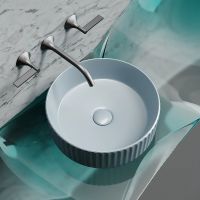 Раковина-чаша Ceramicanova Element 36 Серо-голубая матовая арт-CN6057MHL — фото 3, Раковины накладные