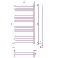 Электрический полотенцесушитель Сунержа Богема 3.0 1200x600 L с полкой Хром арт-00-5806-1260 — фото 3, Электрические полотенцесушители