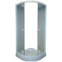 Душевой уголок Parly 90x90 профиль Белый стекло матовое арт-ZF91 — фото 1, Душевые уголки четверть круга