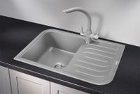 Товар: Granula-, кухонная мойка, кварц арт-7001, АЛЮМИНИУМ - фото 2 Granula-, кухонная мойка, кварц арт-7001, АЛЮМИНИУМ — фото 2, Кухонные мойки