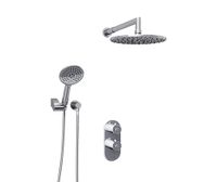 Встраиваемый комлплект для душа с верхней душевой насадкой и лейкой арт-A16030 Thermo — фото 1, Встраиваемые душевые комплекты