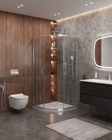 Товар: Душевой уголок CEZARES арт-MOLVENO-R-2-80-C-Cr-IV - фото 2 Душевой уголок CEZARES арт-MOLVENO-R-2-80-C-Cr-IV — фото 2, Душевые уголки четверть круга