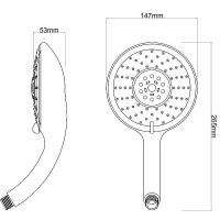 Товар: Ручной душ Melodia della vita Luxe Хром арт-MKP26308BL - фото 2 Ручной душ Melodia della vita Luxe Хром арт-MKP26308BL — фото 2, Лейки для душа