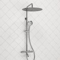 Душевой комплект с термостатическим смесителем арт-A188.117.101.087.CH Thermo — фото 1, Душевые стойки