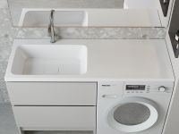 Раковина Madera Kamilla 130 L на стиральную машину Белая арт-4627173210591 — фото 4, Раковины на стиральную машину