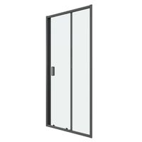 Дверь в нишу Niagara Eco (90х190) черный,стекло прозрачное,1 место арт-NG-651-9AB — фото 3, Раздвижные душевые двери