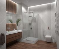 Душевой уголок Erlit Comfort 100х100 профиль Хром стекло прозрачное арт-ER10110H-C1 — фото 2, Квадратные душевые уголки