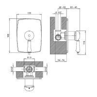 Смеситель для душа Margaroli Classica Бронза арт-RU1007AA01BR — фото 2, Смеситель для душа