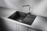 Granula-, кухонная мойка, кварц арт-6501, ТУРМАЛИН — фото 2, Кухонные мойки