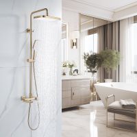 Товар: Душевая система Rose R18G Золото матовое арт-R1836G - фото 11 Душевая система Rose R18G Золото матовое арт-R1836G — фото 11, Душевые стойки