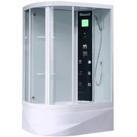 Душевая кабина Orans 130x90 R с гидромассажем профиль Белый задние стенки Белые арт-86155r0 — фото 1, Душевые кабины