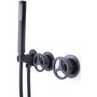 Душевая система Bronze de Luxe Liberty Черная матовая арт-5011B-P — фото 6, Встраиваемые душевые комплекты