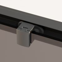 Душевая дверь Ambassador Forsa 100 профиль Черный стекло тонированное арт-17022216ABB — фото 4, Раздвижные душевые двери