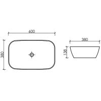 Раковина-чаша Ceramicanova Element 60 Белая глянцевая арт-CN6049 — фото 10, Раковины накладные