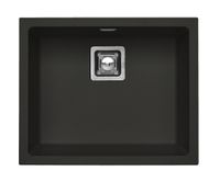Мойка для кухни ALVEUS QUADRIX 50 GRANITAL+ DEEP BLACK-G90 560X460X200 с сифоном 1133398 арт-1149138.0 — фото 1, Кухонные мойки