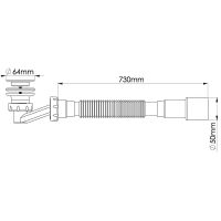 Сифон для душевого поддона Nova Хром арт-1622 — фото 2, Сифоны для поддонов