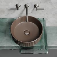 Раковина-чаша Ceramicanova Element 36 Темно-коричневая матовая арт-CN6057MDB — фото 6, Раковины накладные