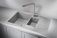 Granula-, кухонная мойка, кварц арт-7802, АЛЮМИНИУМ — фото 2, Кухонные мойки