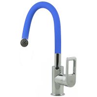 Смеситель для кухни Rossinka Хром Синий арт-Z35-35U-Blue — фото 4, Смесители для кухни