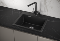 Товар: Granula-ES- (чёрный металлик), кухонная мойка, кварц, ESTETICA арт-5804, ШВАРЦ - фото 1 Granula-ES- (чёрный металлик), кухонная мойка, кварц, ESTETICA арт-5804, ШВАРЦ — фото 1, Кухонные мойки