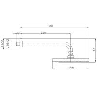 Верхний душ Bossini Elios Черный матовый арт-H19412G.073 — фото 2, Верхние души