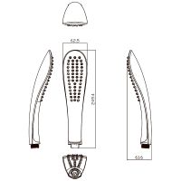 Товар: Ручной душ Lemark Хром арт-LM8006C - фото 2 Ручной душ Lemark Хром арт-LM8006C — фото 2, Лейки для душа