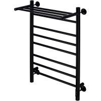 Электрический полотенцесушитель Comfysan Luce EC-8 80x40 с полкой Черный матовый арт-013592 — фото 1, Электрические полотенцесушители