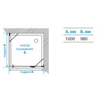 Душевой уголок Aquaton Lax SQR R 100x100 профиль Хром стекло прозрачное арт-1AX020SSXX000 — фото 3, Квадратные душевые уголки