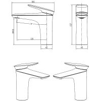 Смеситель для раковины Bond Cube Черный матовый арт-B03-2188 — фото 7, Смесители для раковины